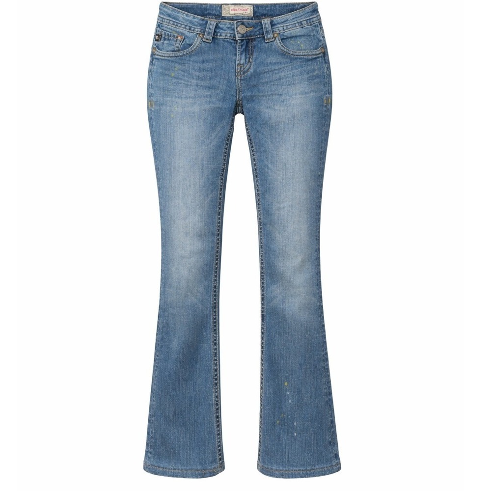MEK Denim Princeton Jeans Womens 27 Embroidered Straight Light Blue Y2K W1PRINS4